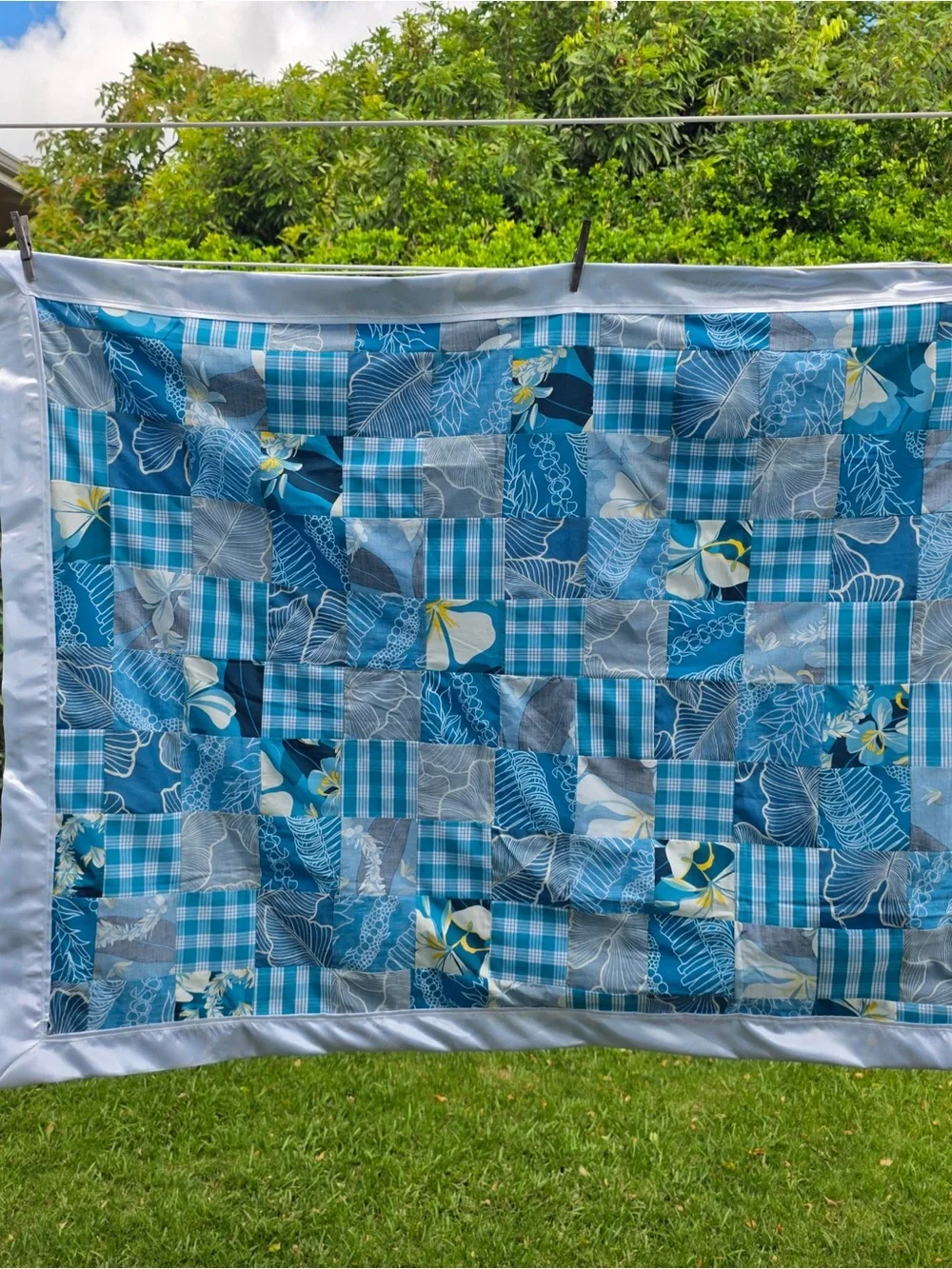 Handmade patch work quilt blanket